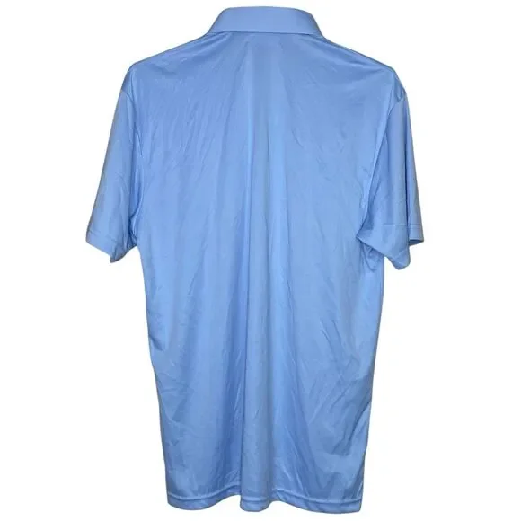 Collars & Co Polo Shirt Mens S Blue Point Dress Collar Stretch Preppy Office NEW